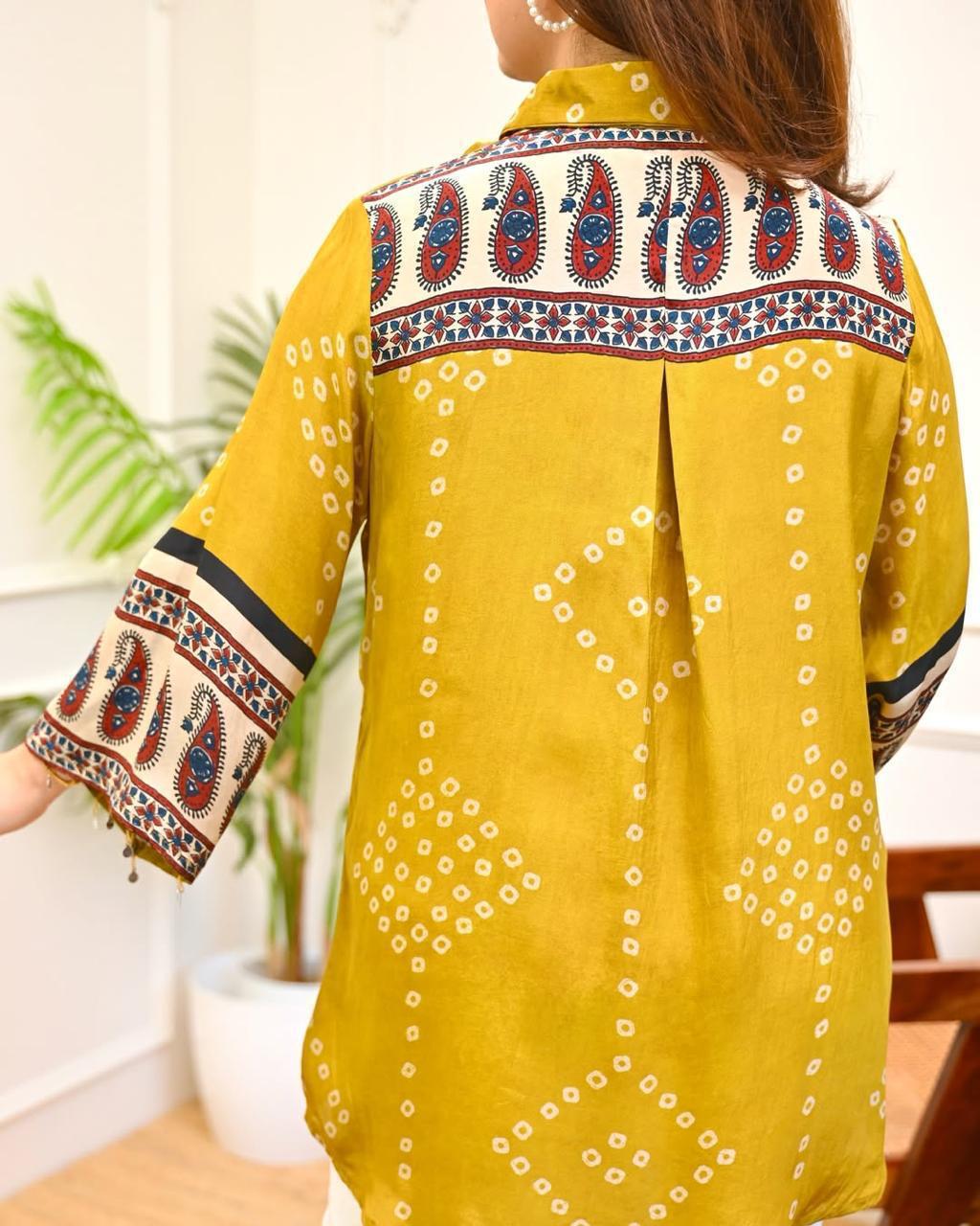 Bandhej Traditional Pure Cotton Co-Ord Set
