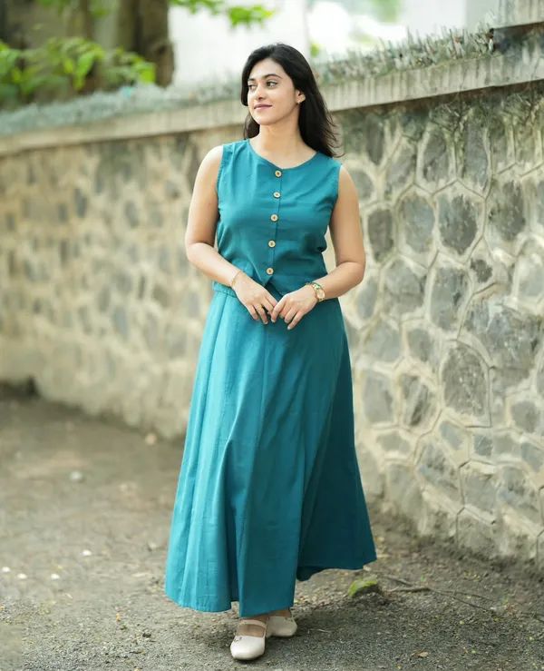 Traditional Women's Cotton Top and Skirt Co-Ord Set