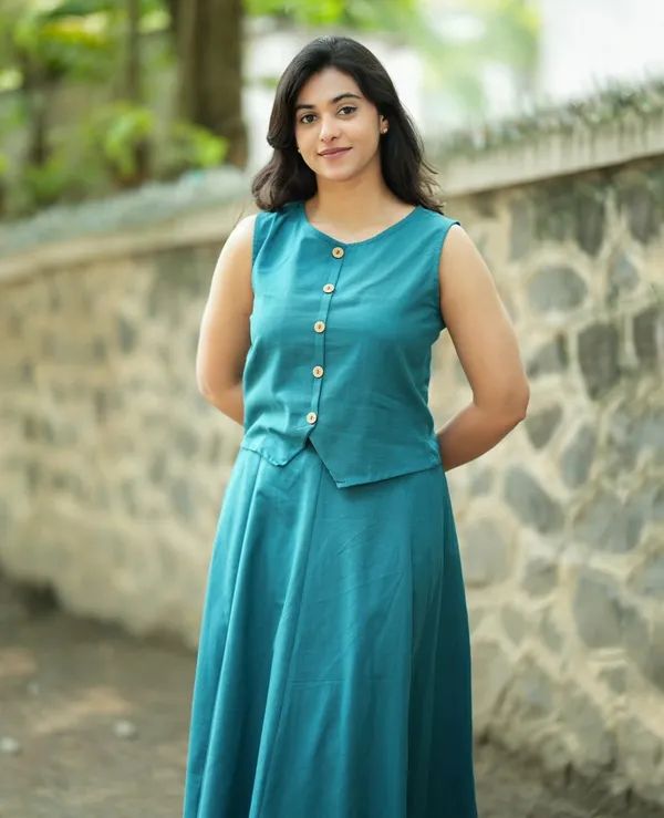 Traditional Women's Cotton Top and Skirt Co-Ord Set