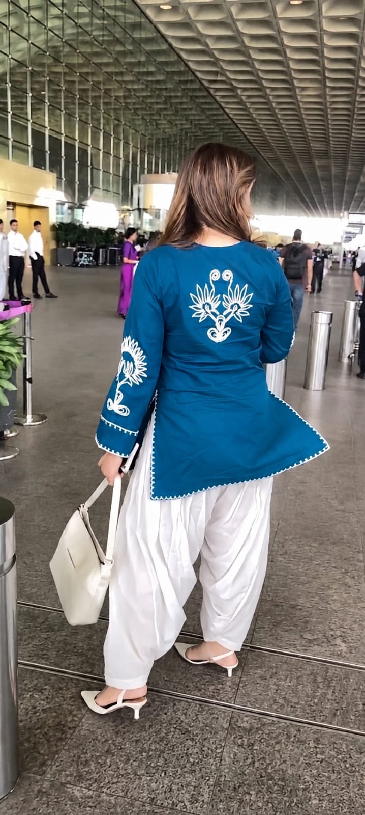 Pure Cotton Corset Style Embroidered Farshi Salwar Set