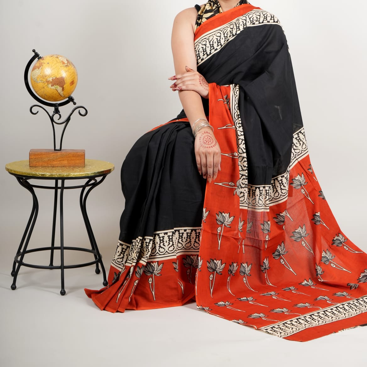 Khadi Saree in  Premium Design Print