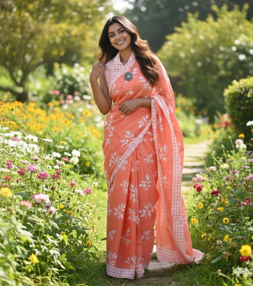 Authentic Jaipur Cotton Mulmul Saree
