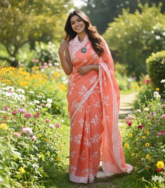 Authentic Jaipur Cotton Mulmul Saree