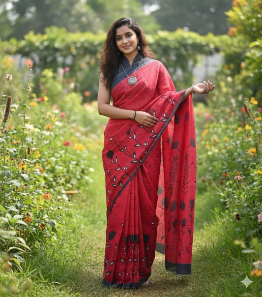 Authentic Jaipur Cotton Mulmul Saree