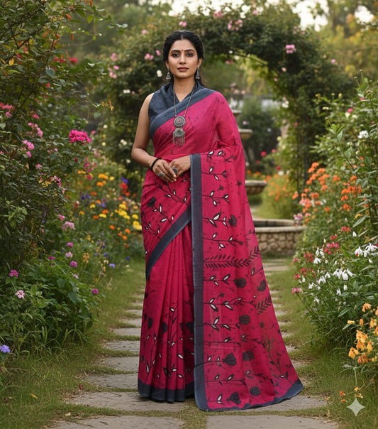 Authentic Jaipur Cotton Mulmul Saree