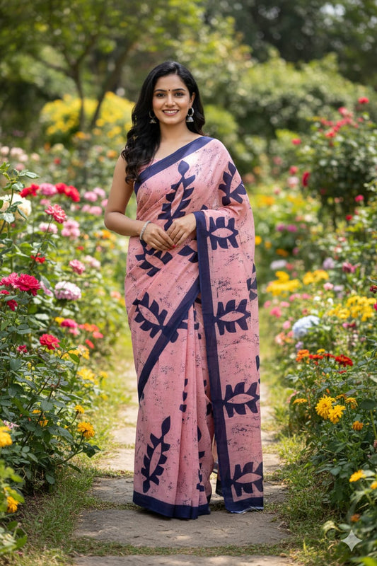 Authentic Jaipur Cotton Mulmul Saree