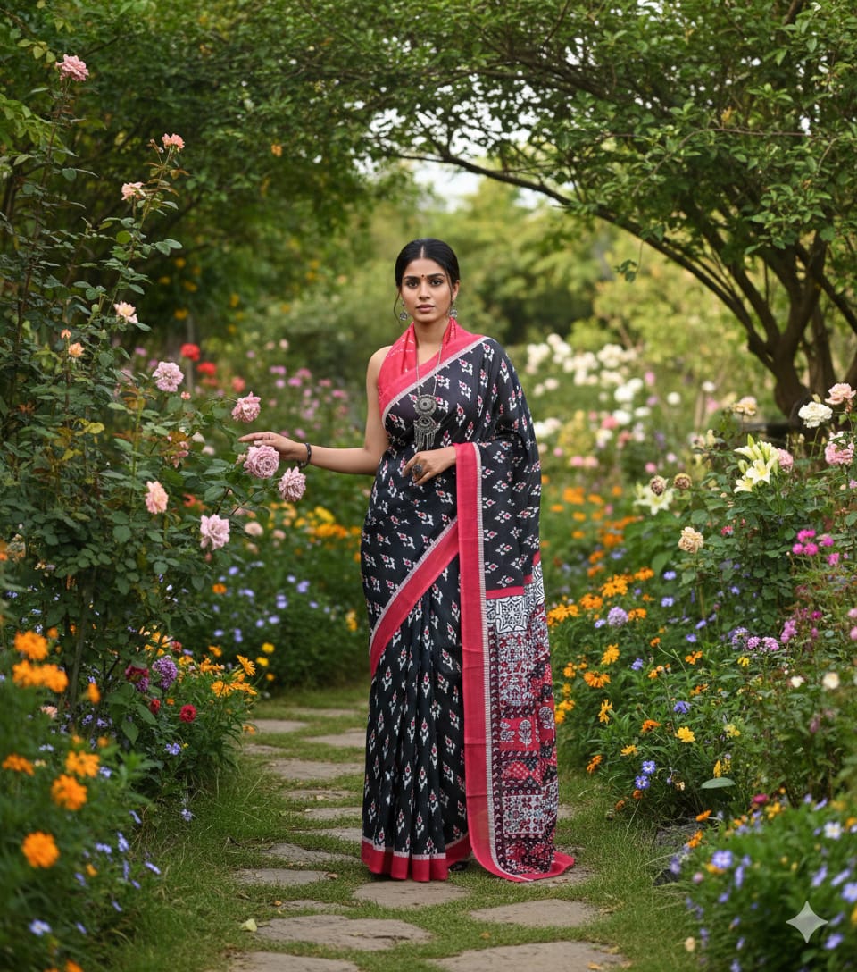 Authentic Jaipur Cotton Mulmul Saree