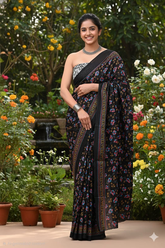 Authentic Jaipur Cotton Mulmul Saree