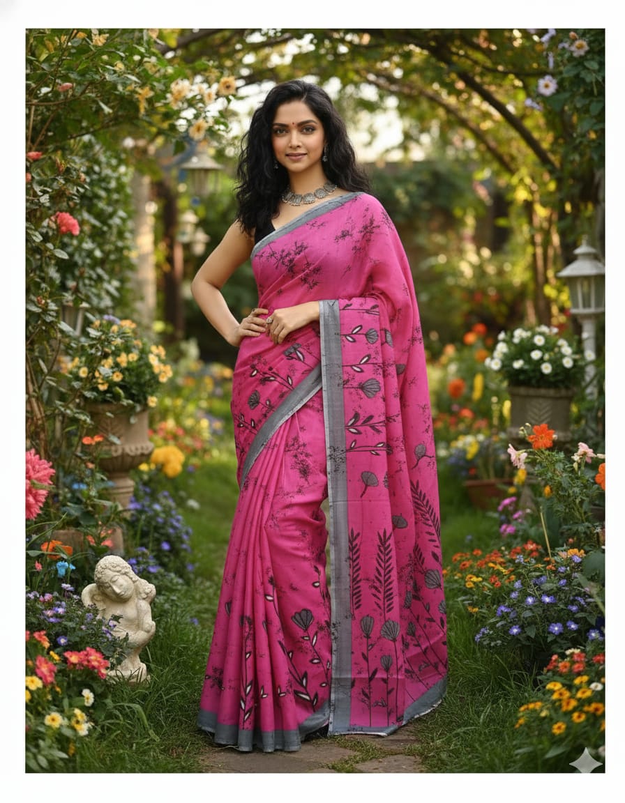 Authentic Jaipur Cotton Mulmul Saree