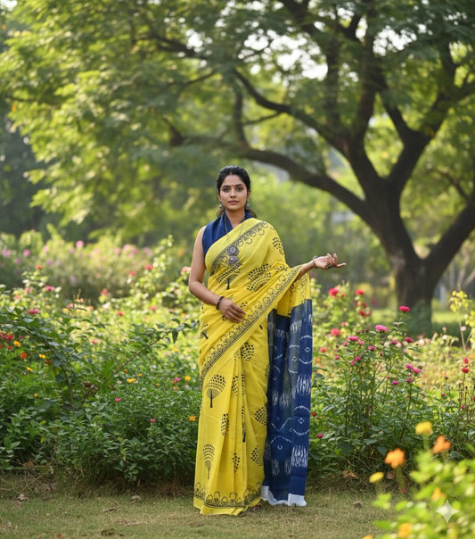Authentic Jaipur Cotton Mulmul Saree