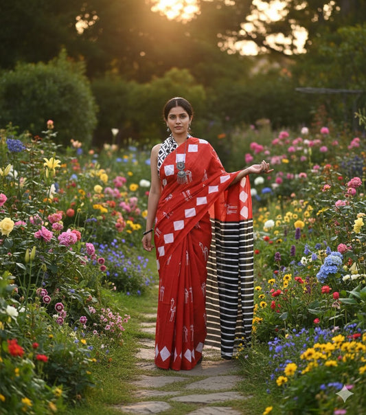 Authentic Jaipur Cotton Mulmul Saree