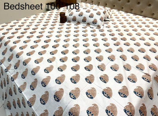 Traditional Jaipuri Printed Cotton Kantha Bedcover