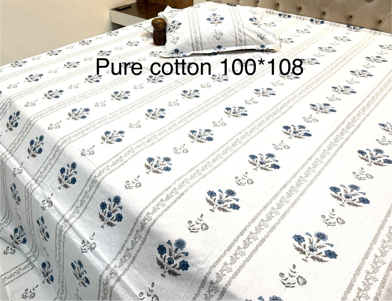 Traditional Jaipuri Printed Cotton Kantha Bedcover