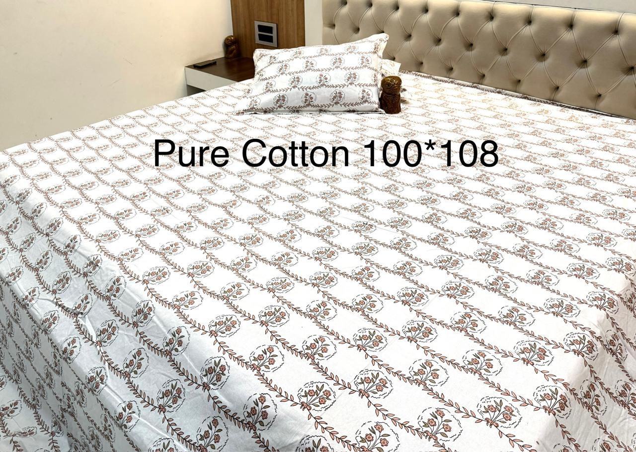Traditional Jaipuri Printed Cotton Kantha Bedcover