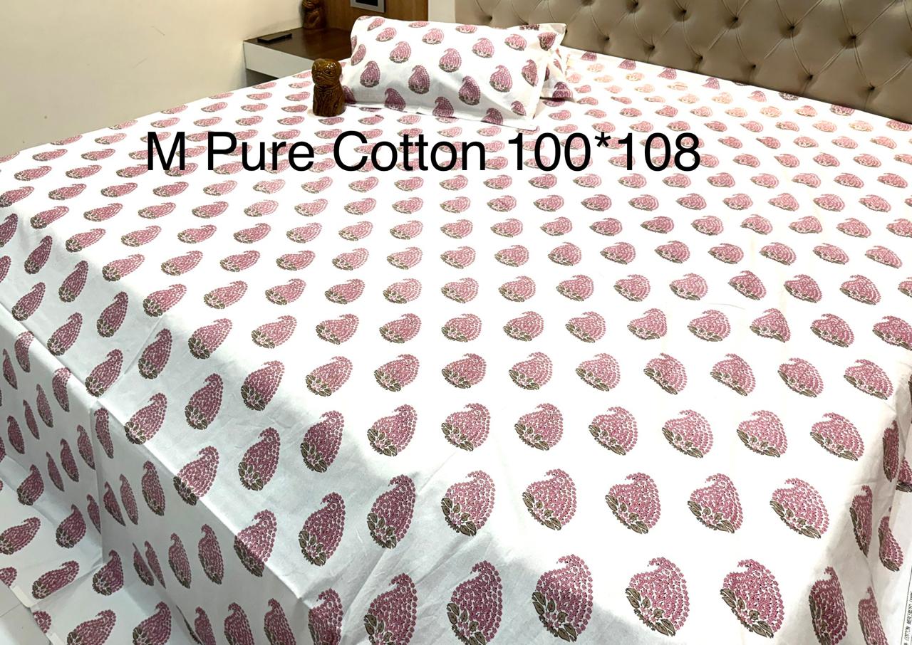 Traditional Jaipuri Printed Cotton Kantha Bedcover