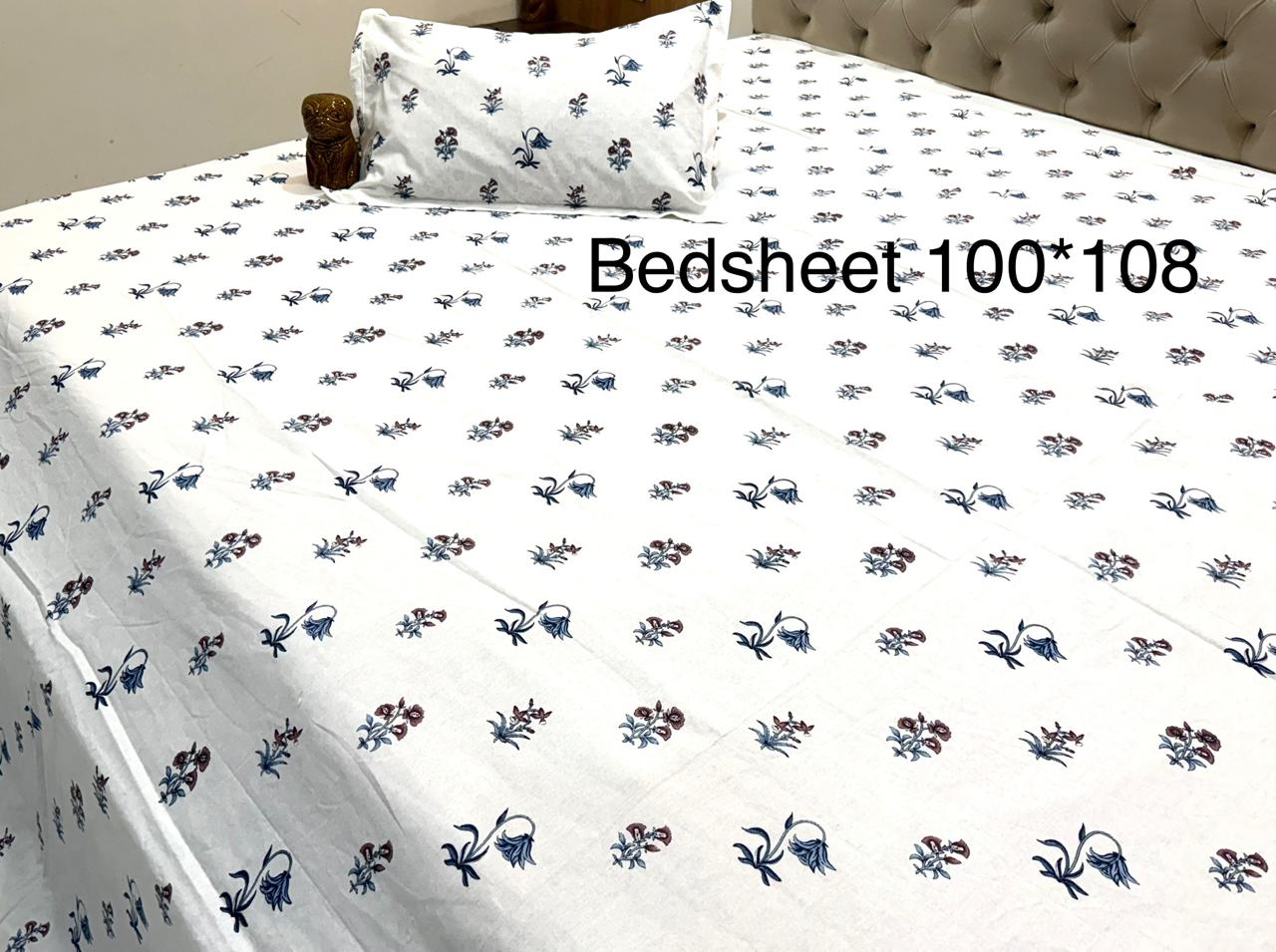 Traditional Jaipuri Printed Cotton Kantha Bedcover