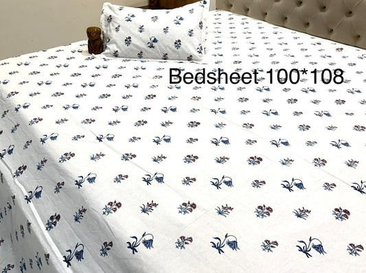 Traditional Jaipuri Printed Cotton Kantha Bedcover