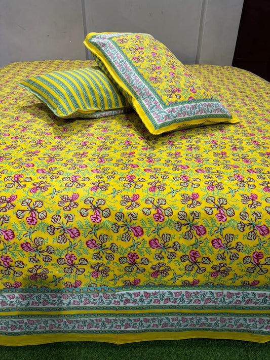 Premium South Cotton Murgan Fabric King Size Bedsheet