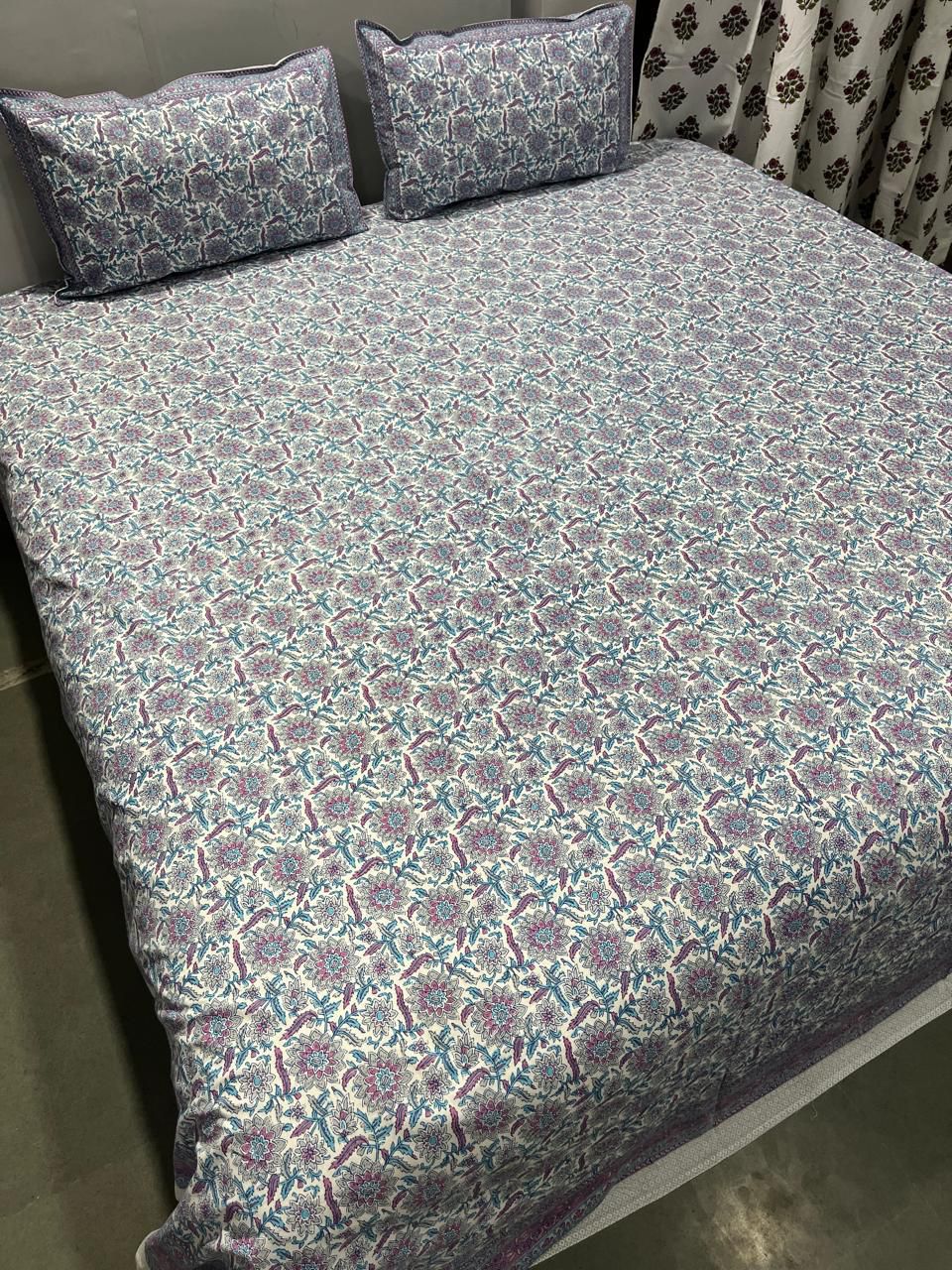 Premium South Cotton Murgan Fabric King Size Bedsheet