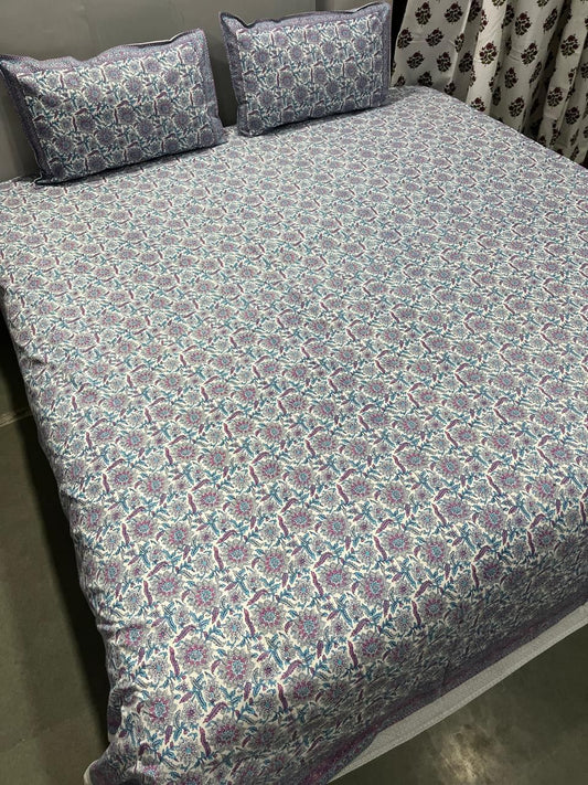 Premium South Cotton Murgan Fabric King Size Bedsheet