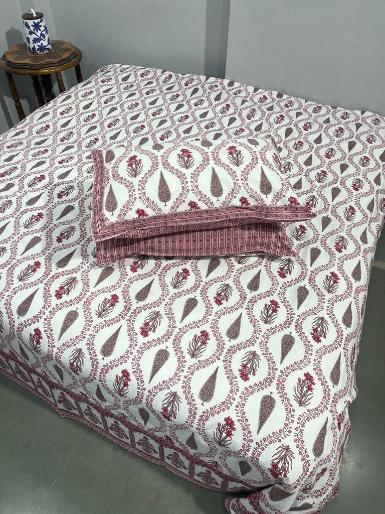 Premium South Cotton Murgan Fabric King Size Bedsheet