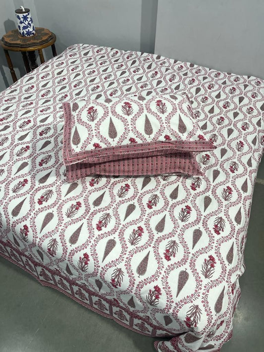 Premium South Cotton Murgan Fabric King Size Bedsheet