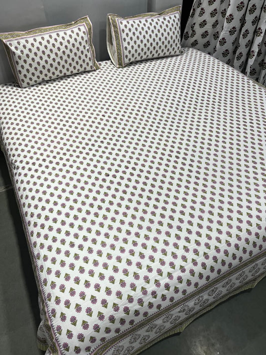 Premium South Cotton Murgan Fabric King Size Bedsheet