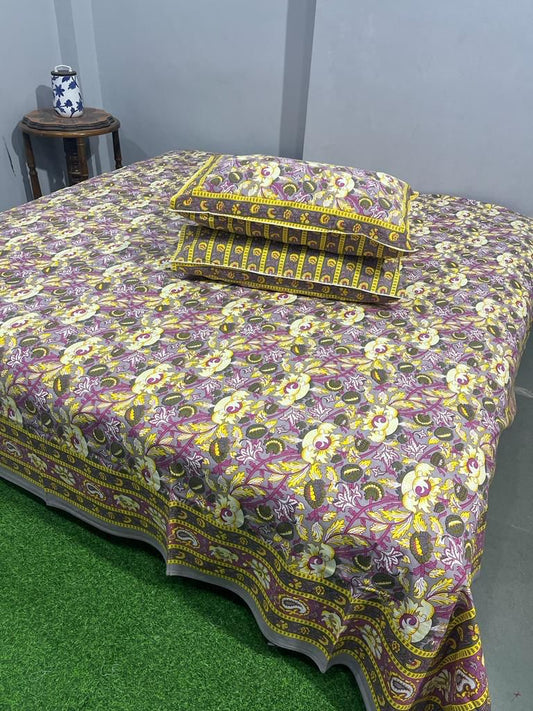 Premium South Cotton Murgan Fabric King Size Bedsheet