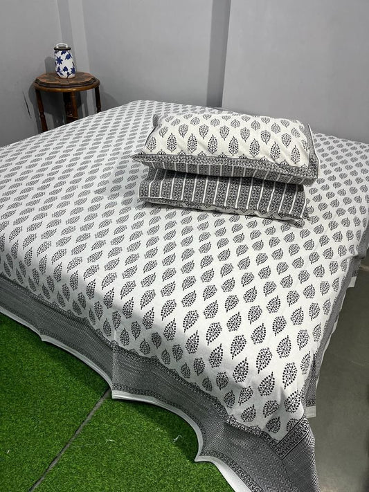 Premium South Cotton Murgan Fabric King Size Bedsheet