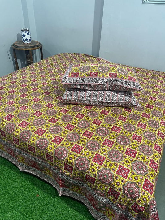 Premium South Cotton Murgan Fabric King Size Bedsheet