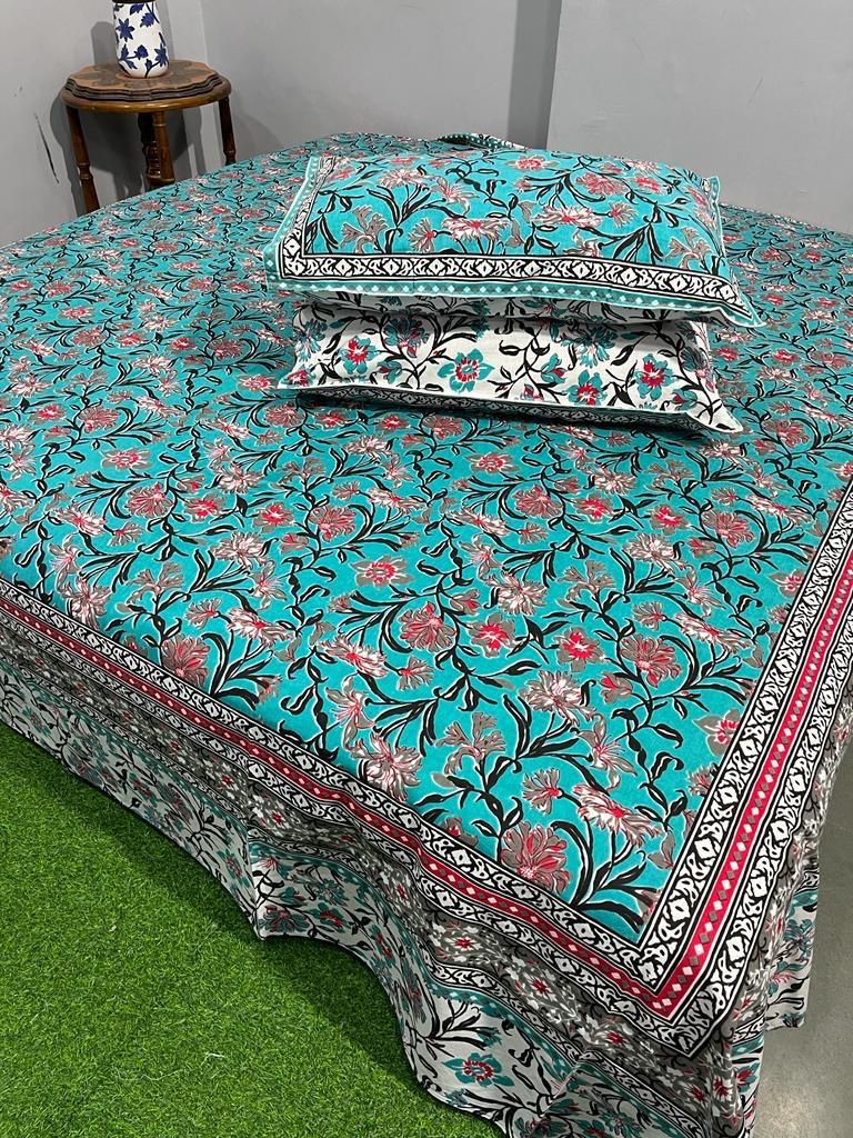 Premium South Cotton Murgan Fabric King Size Bedsheet