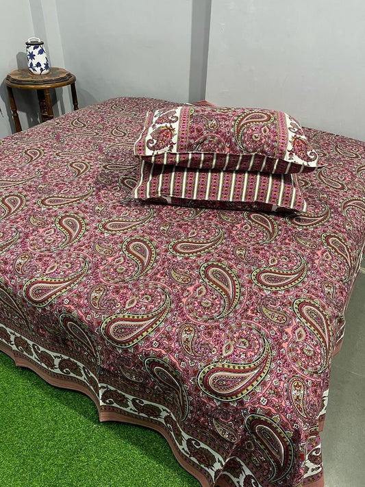 Premium South Cotton Murgan Fabric King Size Bedsheet