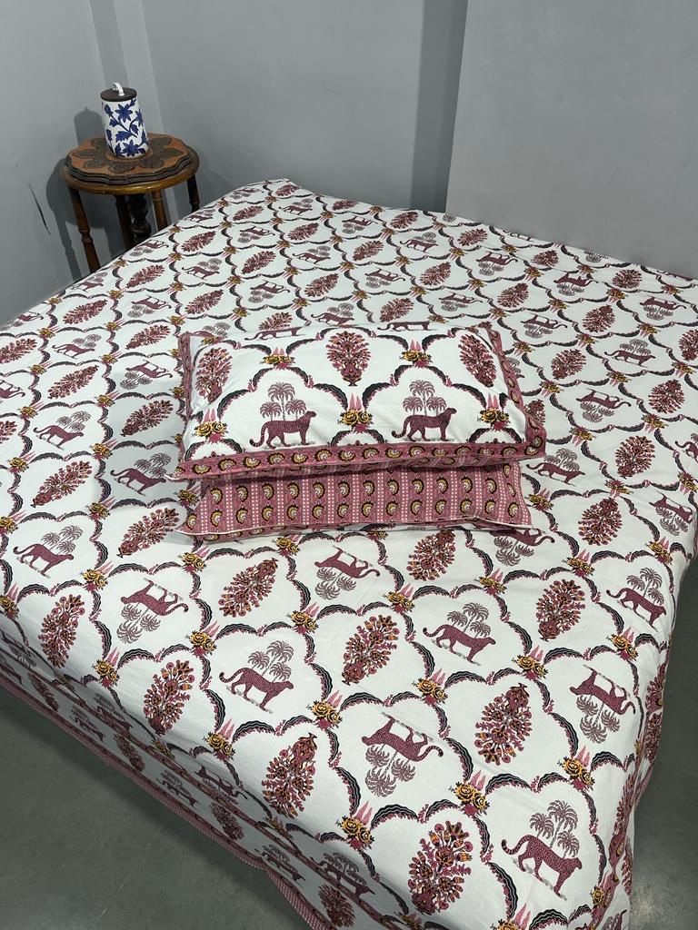 Premium South Cotton Murgan Fabric King Size Bedsheet