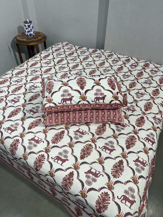 Premium South Cotton Murgan Fabric King Size Bedsheet