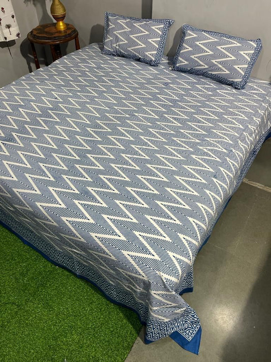 Premium South Cotton Murgan Fabric King Size Bedsheet