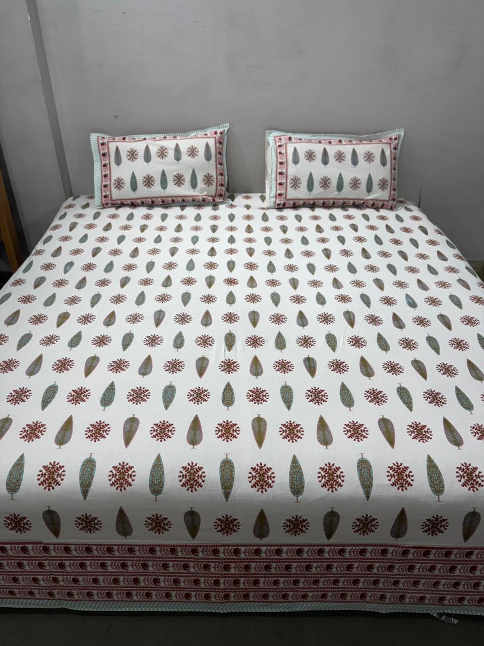 Premium South Cotton Murgan Fabric King Size Bedsheet