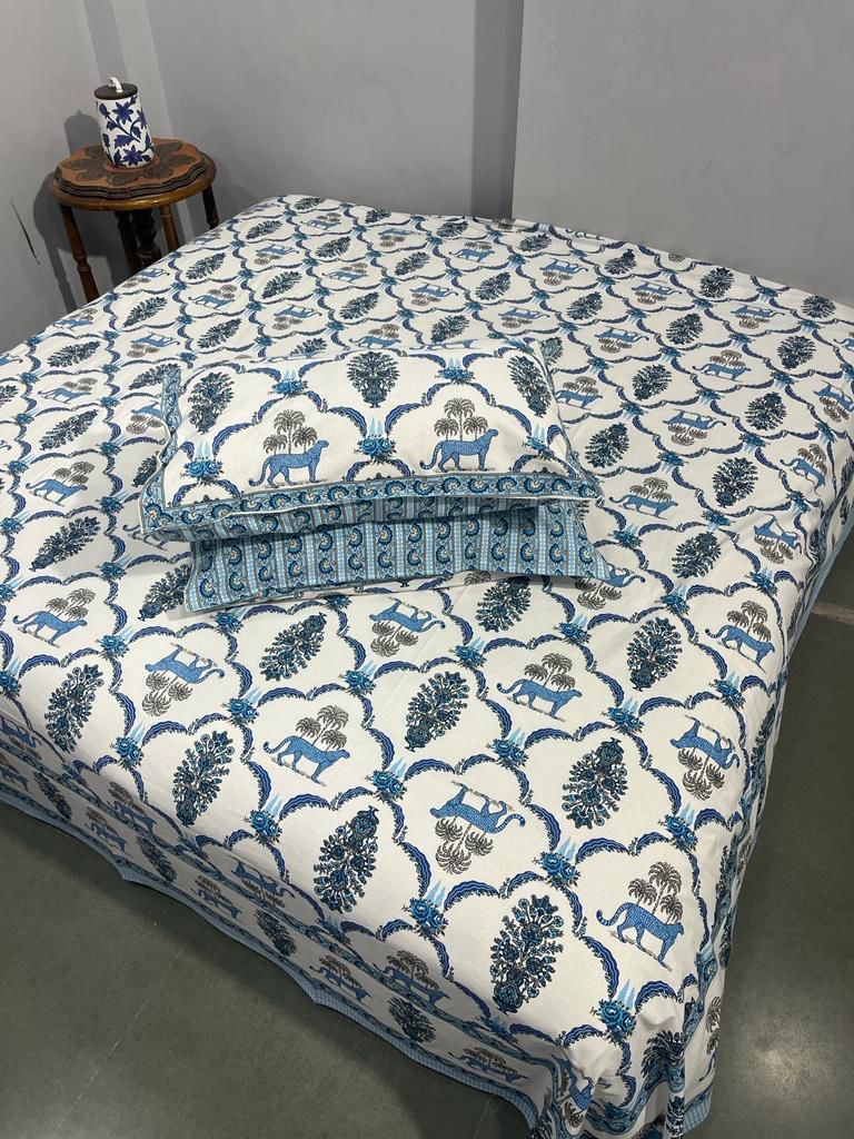 Premium South Cotton Murgan Fabric King Size Bedsheet