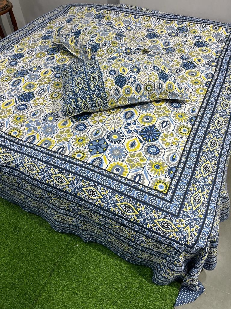 Premium South Cotton Murgan Fabric King Size Bedsheet