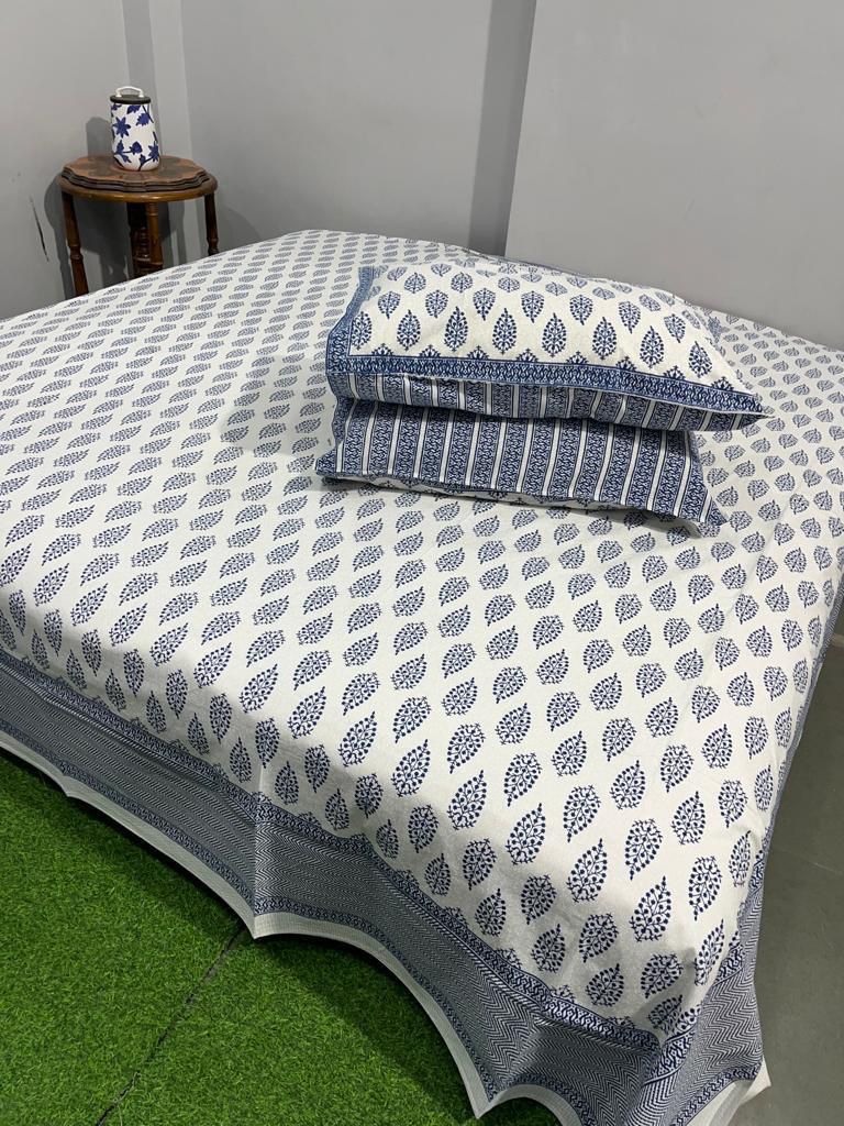 Premium South Cotton Murgan Fabric King Size Bedsheet