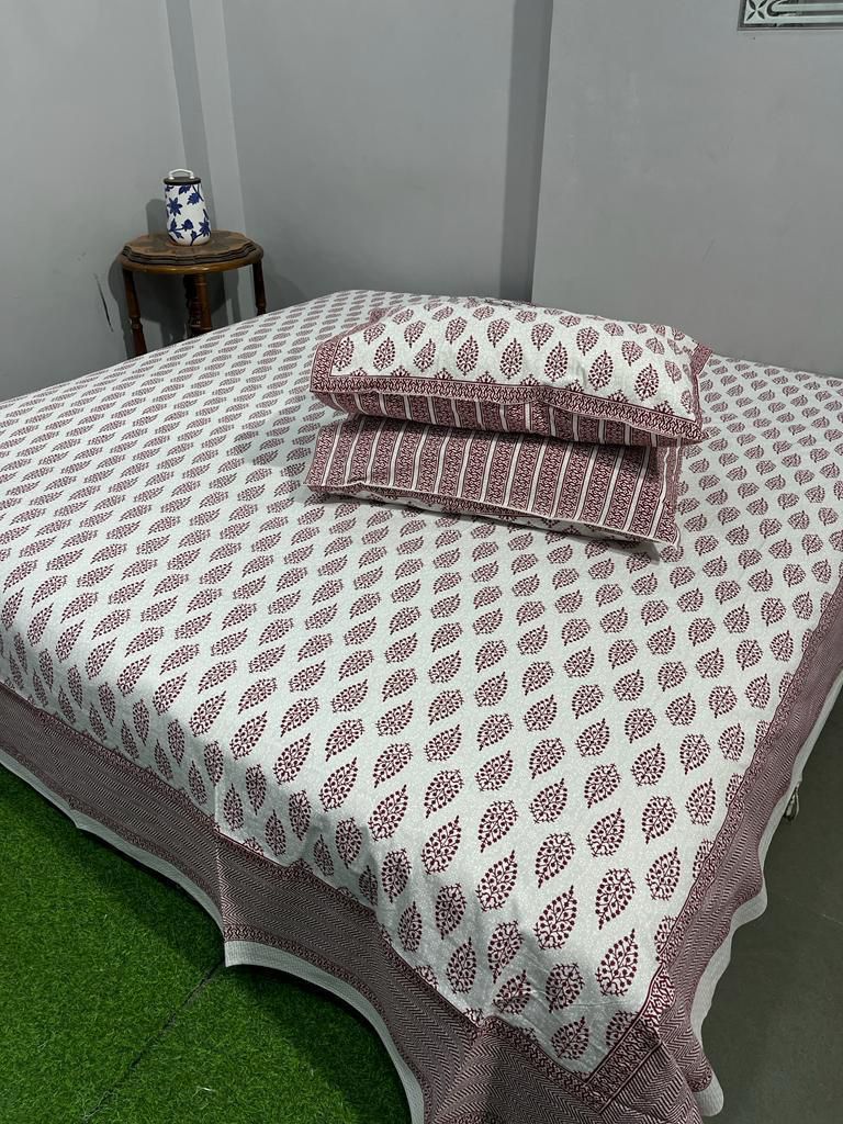 Premium South Cotton Murgan Fabric King Size Bedsheet