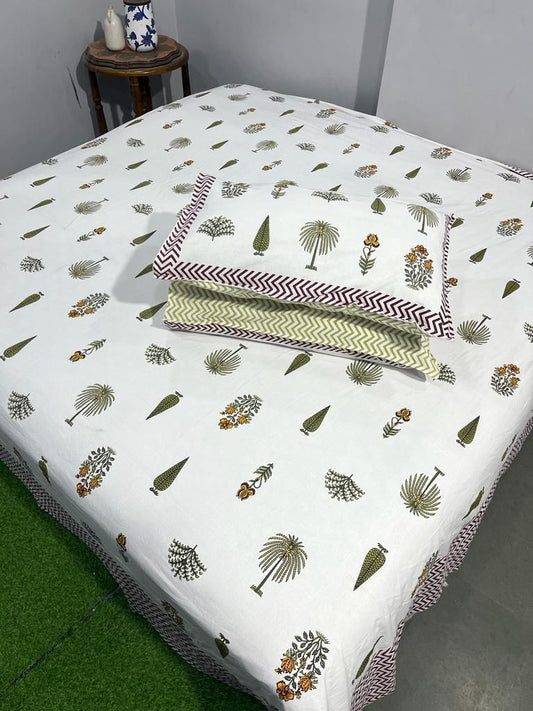 Premium South Cotton Murgan Fabric King Size Bedsheet