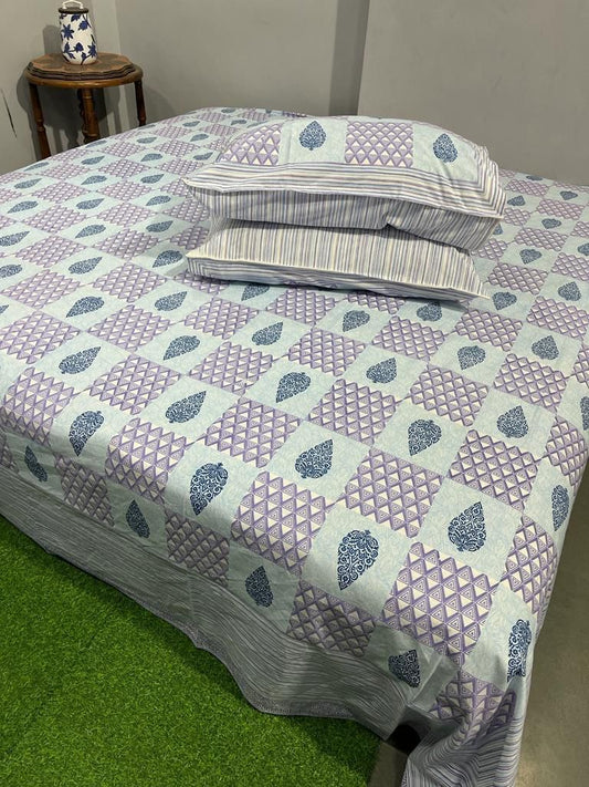 Premium South Cotton Murgan Fabric King Size Bedsheet