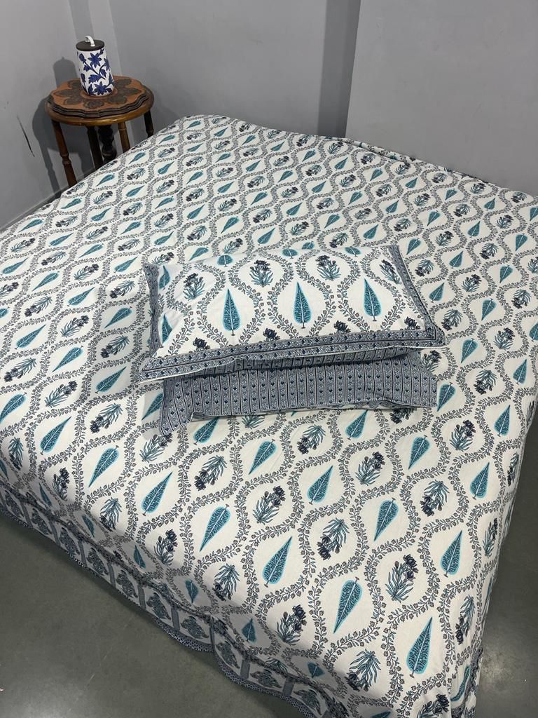 Premium South Cotton Murgan Fabric King Size Bedsheet