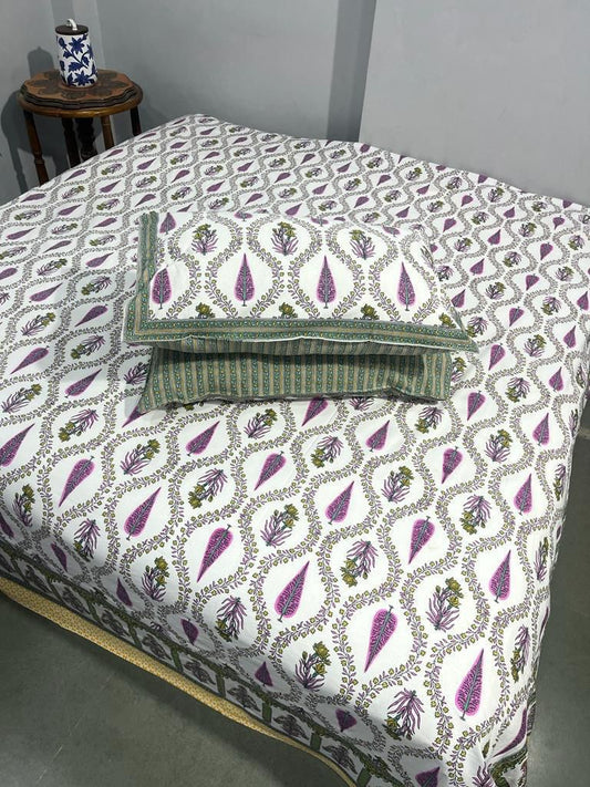 Premium South Cotton Murgan Fabric King Size Bedsheet