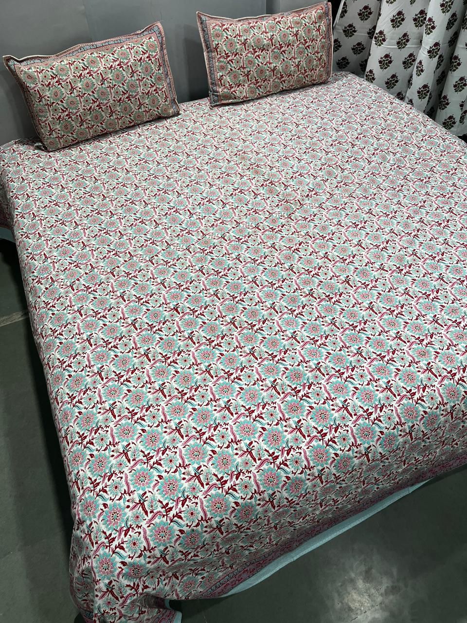 Premium South Cotton Murgan Fabric King Size Bedsheet