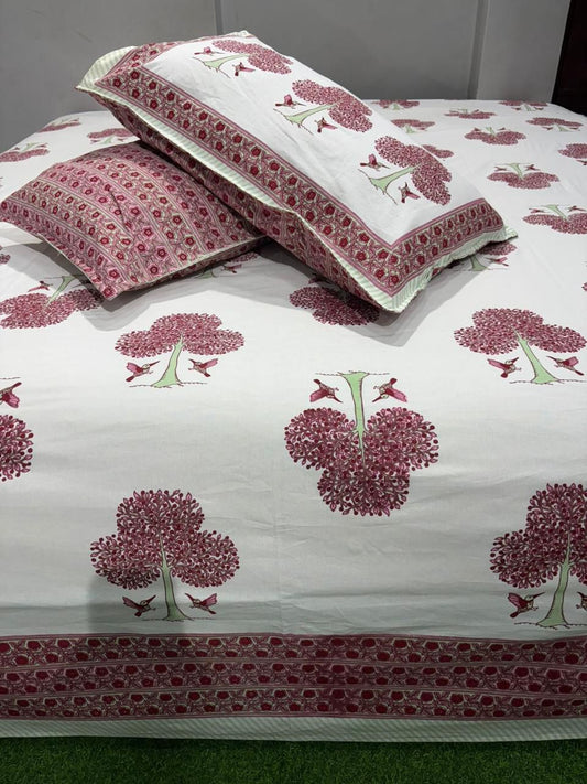 Premium South Cotton Murgan Fabric King Size Bedsheet