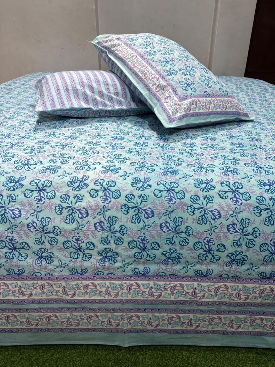 Premium South Cotton Murgan Fabric King Size Bedsheet