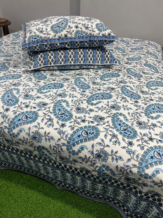 Premium South Cotton Murgan Fabric King Size Bedsheet