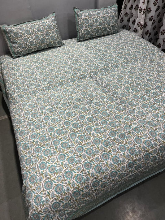 Premium South Cotton Murgan Fabric King Size Bedsheet