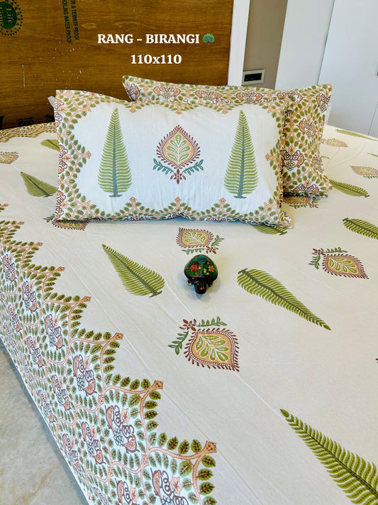 Traditional Jaipuri Printed Cotton Kantha Bedcover